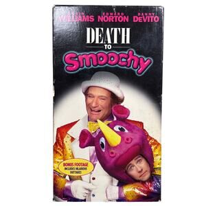Death To Smoochy VHS 2002 Robin Williams Blockbuster rental comedy y2k
